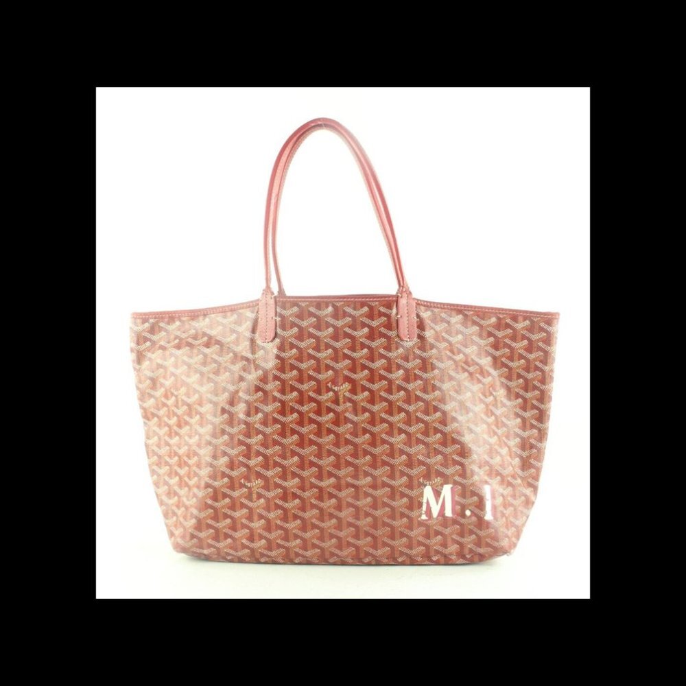 Goyard Red Chevron Monogram St Louis PM with Pouch 2GY829K